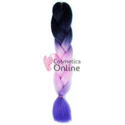 Coada de par afro impletita de  60 cm Premium 306 - Brunet-Roz-Indigo B11